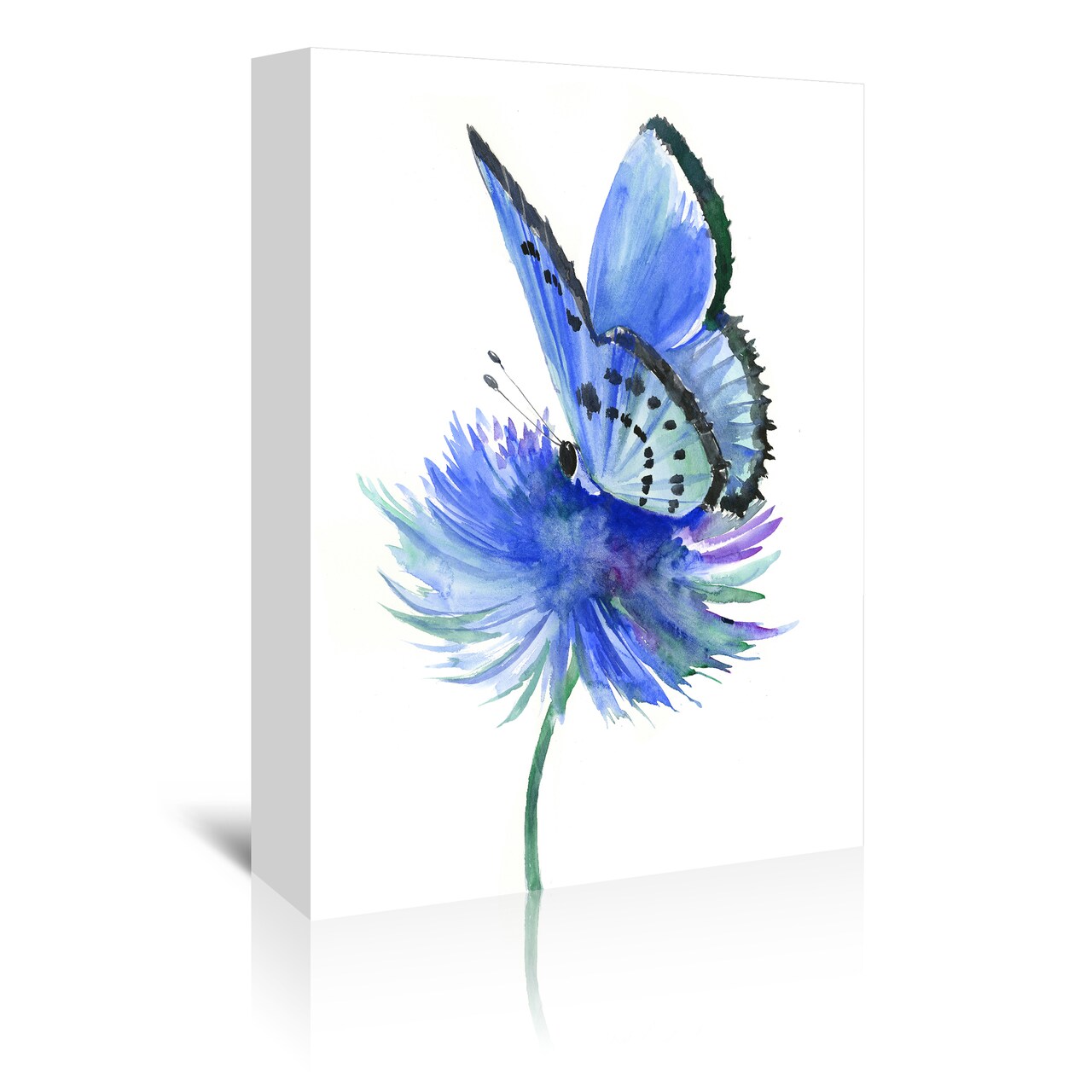 Blue Butterfly by Suren Nersisyan  Gallery Wrapped Canvas - Americanflat